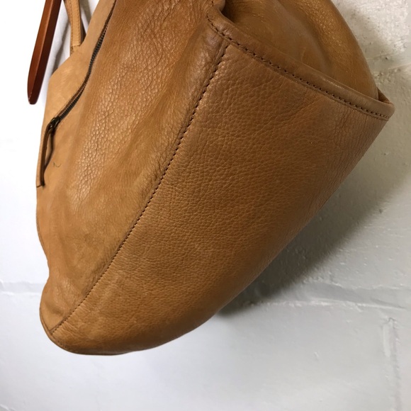 American Leather Co Lenox Cafe Latte Leather Satchel Shoulder Bag Purse - Picture 6 of 12